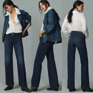 Fidelity Katie High Rise Classic Flare Empress Blue Jeans Size 26 NWT